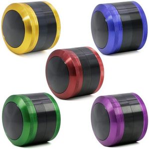 Criativo fumar liga de alumínio moedores Forma três camadas giroscópio da ponta do dedo de metal isqueiro 63 * 42 mm 4pcs rectificadora portátil