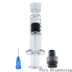 New Luer Bloqueio Seringa com 22G Dica Head 1ML (cinza pistão) injector para cartuchos de óleo de co2 grossa tanque cor claro cigarros atomizadores