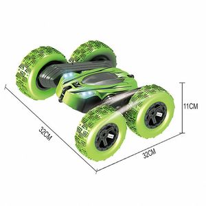 360-degree rotating children's stunt deformation remote control car off-road climbing with LED lights