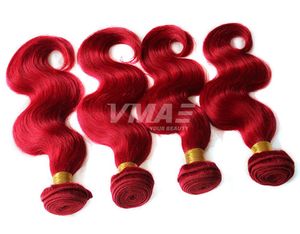 Brazilian Natural Human Hair Bundles Red Brazilian Virgin Human Hair Weaves Body Wave Human Pure Color Hair