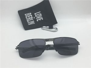 Lusso - Occhiali da sole per uomini Germania Designer Sunglasses per le donne IC Modello Accendi AnniHilation Acciaio inossidabile Occhiali da sole pieghevoli in metallo