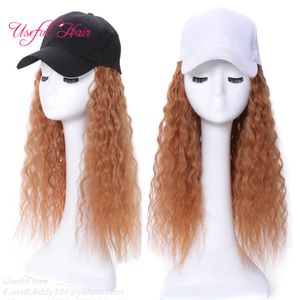 Tampões de lã para meninas mulheres longas peruca curly cabelo sintético beanie de malha lã chapéu chapéu grande onda de malha lã chapéu de lã peruca simulação peruca