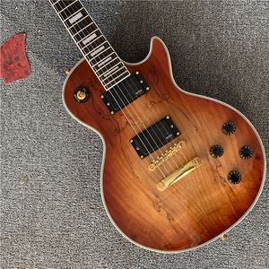 Wholesale aaa guitars for sale - Group buy Chinese Factory Electric Guitar Mahogany Body Rosewood Fingerboard AAA Tiger Striped Maple Top Chrome Hardware guitars guitarra