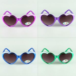 Детские солнцезащитные очки Love Heart Shape Sun Glasses Shiny Color Frame Детские очки 4 цвета оптом