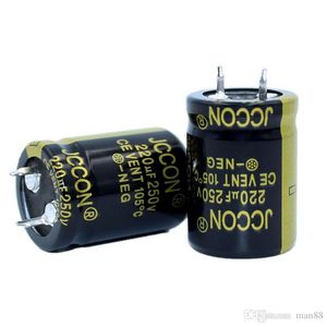 Capacitor eletrolítico de pés grossos JCCON 250V220UF Volume 22x30 Power inversor