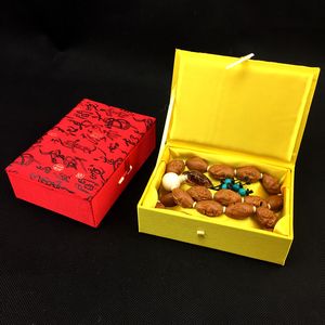 Luksusowy prostokąt Duży Miękki Chiński Pudełko Pudełko Jedwabne Brocade Biżuteria Box Craft Opakowanie Box Urodziny Wesele 14x10x4.5 cm