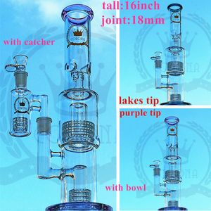 Recycler-Wasserpfeifen für Wasserpfeifen aus Glas, Dab-Rigs mit 18-mm-Verbindung, große Bongs, dicke Bohrinseln, lila Wasserpfeifen