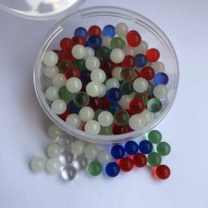 Neue leuchtend leuchtende 4 mm 6 mm 8 mm Quarz-Terp-Perlen-Kugel-Einsatz, blau, grün, klare Quarz-Perle für Quarz-Banger-Nägel, Glas-Bongs, Dab-Rigs