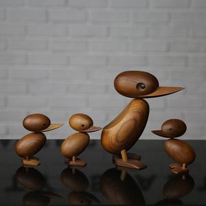 Den danska marionetten Woodcarving Classic Creative Home Furnishing Ornaments Small Duck Mjukt Dekoration Housing Study Desktop Decora T200330