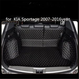 for KIA Sportage 2007-2016year Leather Car Trunk Full Surround Floor Mat Pallet Carpet