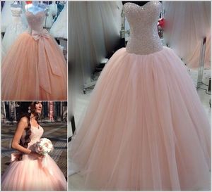 2019 Shining Sequins Quinceanera Dresses Ball Gown Tulle Beaded Sweet 16 Year Prom Party Gown Vestidos De 15 Anos QC1374