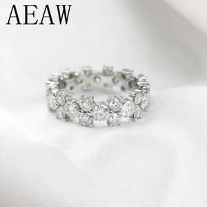 AEAW m and 4mm Full Diamond DF Color Engagement ring in 14K White Gold S200110