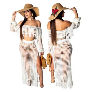 New Women Bikini Sex Cutout Tassel Hips Dress Beach estilo de banho de vento Blusa 243768