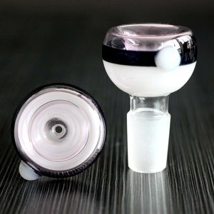 Pink Black Color Glass Bowls slides with handle For Bong Hookahs Male 14mm 18mm Smoking Accessory Water Pipe heady slide