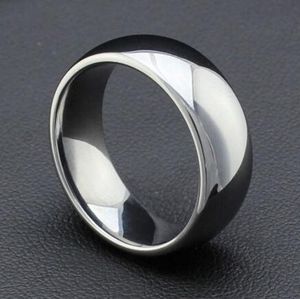 Simple Eternal Faith 8Mm Classic Sier Color Wedding Ring For Men Stainless Steel Anillo US Size 6/7/8/9/10/11/ 2A3