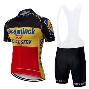 Drużyna 2024 żółta koszulka rowerowa QuickStep Zestaw 19d Bike Shorts Ropa Ciclismo Męs Summer Pro Cycling Maillot Ubranie