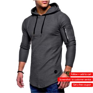 2019 Mäns Vår långärmad T-shirt Bamboo Fiber T Shirt Mäns Vår Sommar T-shirt Top Mäns Långärmad BomullT-tröja BodyBuildi