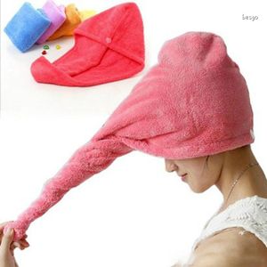 Magiczny Szybki Suchy Włosy Mikrofibry Ręcznik Prysznic Czapki Suszenie Turban Wrap Kapituły Czapki Spa Czapki Kąpielowe Miękkie Wodę Absorbowanie Ręczniki do włosów DBC BH3860