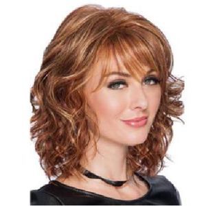 Julklappar Nya Hot Selling Women's Parys, Fashion Realistic Kort Curly Hair Syntetisk Braid Hair Wig-289