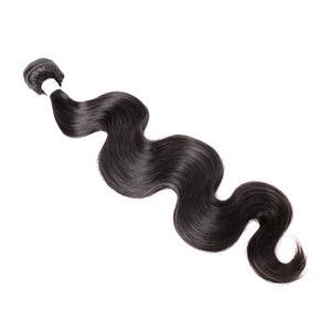 Rainha Qualidade 100% peruana extensão do cabelo 1 Bundle Remy Human trama das extensões do cabelo da onda do corpo Natural Color Greatremy Drop Shipping