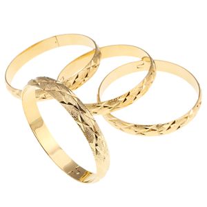 24k Gold Bangle for Women Gold Dubai Bride Wedding Ethiopian Bracelet Africa Bangle Arab Jewelry Gold Charm Bracelet