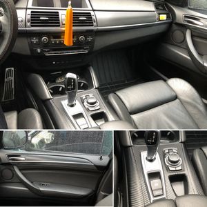 Для BMW X5 E70 X6 E71 2007-14 внутренняя центральная панель управления дверная ручка 5D наклейки из углеродного волокна наклейки Стайлинг автомобиля Accessorie319v