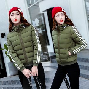 أزياء -7 2017 الخريف والشتاء قصيرة المرأة معطف عارضة سليم سميكة ستر الشتاء سترة الإناث زائد الحجم S-3XL