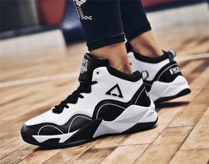 Hot Sale 2020 Ny High-Top Basketball Skor Par Modeller Non-Slip Outdoor Running Skor Öka manliga elevernas tvåfärgade sömmar