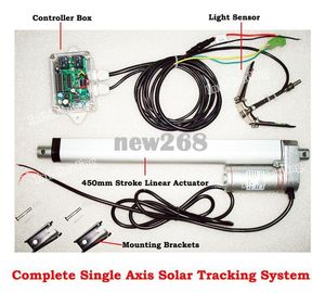 日光追跡のための高品質完全な単一軸キット太陽トラッカーシステム-450mm / 18 