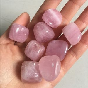 5 Piece Natural Pink Powder Crystal Gravel Rock Madagascar Rose Quartz Raw Gemstone Mineral Specimen Decoration Energy Stone