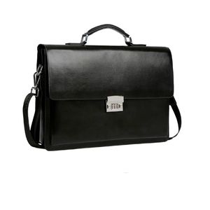 Bolsas de negócios para homens trava à prova de travamento PU Couro Bolsas de couro Bolsas de laptop de couro Bolsas de ombro machos