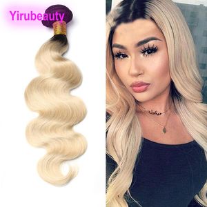 Brazilian Virgin Hair Extensions 1B/613# Ombre Color Body Wave 1B 613 Color One Bundle Hair Products