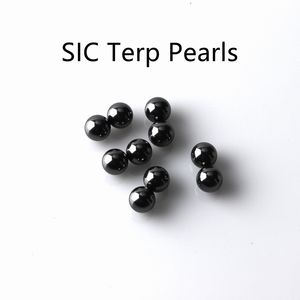 Novo inserção de pérolas de pérolas de pérolas de carboneto de silício de 6mm de 6 mm, adequado para chanfrado quartzo de borda 10mm 14mm 18mm pregos bongs de vidro DAB plataformas