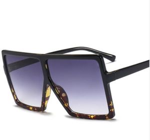 Luxary- Occhiali da sole oversize con montatura grande e sfumature sfumate Occhiali da sole quadrati di marca firmati vintage da donna alla moda Oculos De Sol