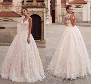 Gorgeous Princess Lace 2019 Wedding Dresses Empire Waist Sweetheart Keyhole Back Lace-up Berta Wedding Dress Reception Party Dress For Bride