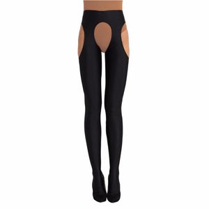 Kadın Seksi iç çamaşırı külotlu çorap açık kasık kollantı femme uzun çoraplar tam ayaklı iyi esnek asma taytlar bodystockings1236d