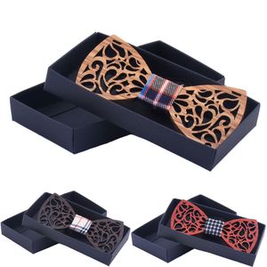 Wooden Bow Tie set and Handkerchief Bowtie Necktie Cravate Homme Noeud Papillon Corbatas Hombre Pajarita Gift for men Chirstmas