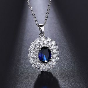 New Famous Brands Design Luxurious Womens Jewellery Necklace For Bridal Wedding Full With CZ Pendants Jewelery Gift