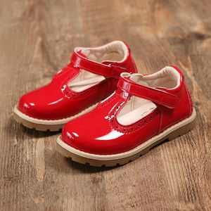 2019 New Spring Autumn Fashion Girl Dress Dance Toddler Girls Shoes Pu Läder Princess Barnkläder Skor