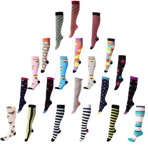 40 Styles Professional Compression Socks Sports estiramento Sock respirável Atividades Fit para enfermeiras Shin Talas vôo viagem Sports M1299