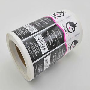 Papel personalizado papelaria logotipo etiqueta de impressão de etiquetas roll back e etiquetas brancas etiqueta de código de barras para as vendas no mercado