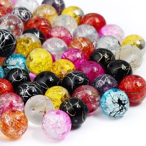 Wholesale czech glass bead necklace for sale - Group buy Assorted Mixed Round Druk Crackle Czech Crystal Glass Beads for DIY Bracelet and Necklace Jewelry Making