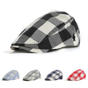 Children's hat British wind cotton outdoor hat Children's classic classic color square duck painter beret EEA436