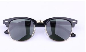 Toptan-Aooko Tasarımcı Pop Kulübü Moda Güneş Gözlüğü Erkekler Güneş Gözlükleri Kadınlar Retro Yeşil G15 Gri Kahverengi Siyah Merkür Lens Yeni Menteşe 49mm 51mm