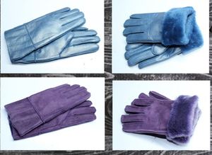 Fashion-Gloves Fem Fingrar Sheepskin Ullhandskar Lokomotiv Sutur 100% Äkta Ull Inner Fabrikspriser Försäljning