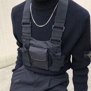 Tactical Vest Nylon Vest chest rig Pack Pouch Fashion Hip Hop Harness walkie talkie radio Waist Pack for Two Way Radio