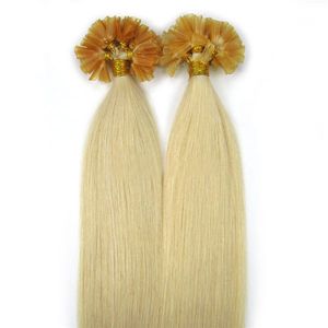 Hurtownia 1g S 100g Pack 14 '' - 24 '' 100% Human Hair U Wskazówka Rozszerzenia Włosów Remy Indian Cena Fabryczna Prosto Wave Nail