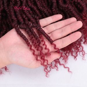 Przydatna Passion Twist Crochet Dhgate Włosy syntetyczne splot 14 cali Włosy do pasji Twisty Curl Crochet Hair Extensions Bulks Dreadlocks Crochet Braids