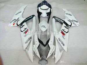 Gorąca sprzedaż OEM Zestaw do zwalczania dla Suzuki GSXR600 GSXR750 2008 2009 2010 czarne białe wróżki GSXR 600 750 08 09 10 Formowanie wtryskowe DG55