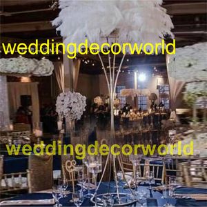 Wholesale table centerpieces for weddings flowers for sale - Group buy New style Arrangement Floral Entrances Ornamental Wedding Flower Arch stand wedding hall decoration ostrich feathers table centerpieces
